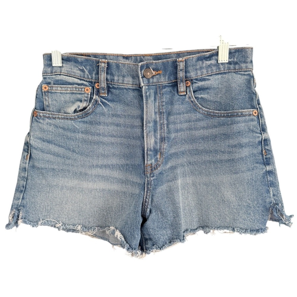 C1 American Eagle Shorts Highest Rise 90s Boyfriend Retro Raw Hem Stretch Denim